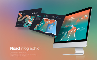 Road Infographics PowerPoint