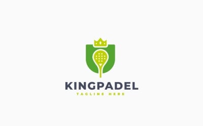 Шаблон дизайна логотипа King Padel