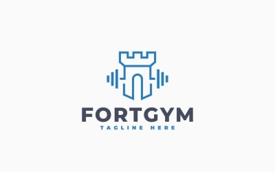 Шаблон логотипу Fort Gym