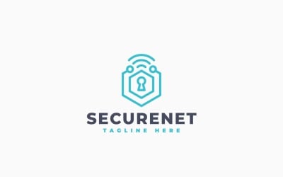 Secure Network Logo Minimalist Template Design