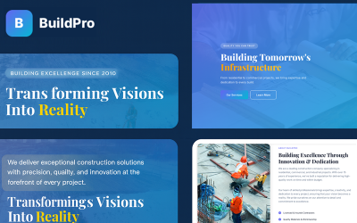 BuildPro - Landingspagina van een bouwbedrijf