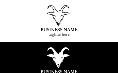 Goat Head Logo Template Strong and Bold