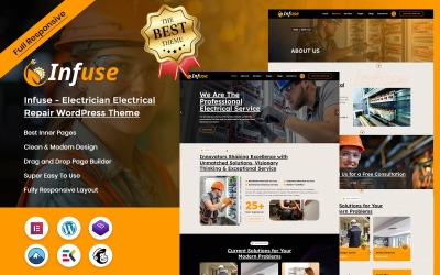 Infuse – WordPress šablona pro elektrikáře a elektroinstalace