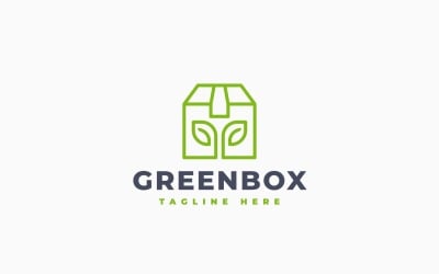 Logo-sjabloon voor een groene verpakking