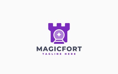 Modello di progettazione del logo Magic Fort