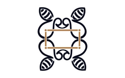 Ozdobna ramka vintage z logo