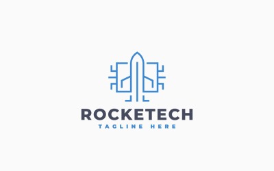 Raketteknik-logotypmalldesign