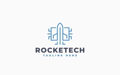 Rocket Technology Logo Template Design