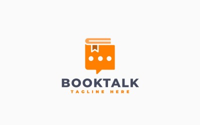 Шаблон дизайна логотипа Orange Book Talk