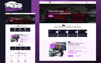 Velontrax – Szablon HTML dla wypożyczalni samochodów premium i transportu