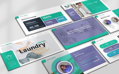 Laundry Express Keynote Templates