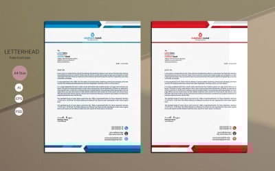Modern And Unique Letterhead Design - Corporate identity Template