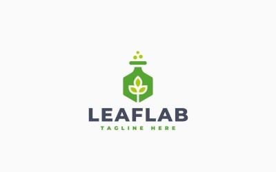 Design de modelo de logotipo para laboratório de ciências