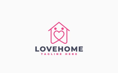 Familjehemslogotypmalldesign