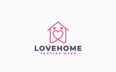 Family Home Logo Template Design