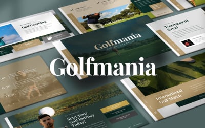 Golfmanie PowerPoint-presentatie