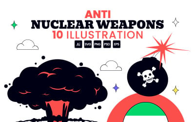 10 illustrationer av protest mot kärnvapen