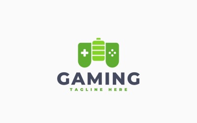 Шаблон дизайна логотипа игровой батареи