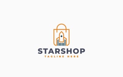 Space Shop Logo Template Design