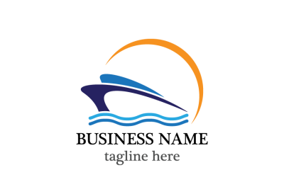 Tekne Logosu Şablonu Denizcilik ve Gemi Temalı