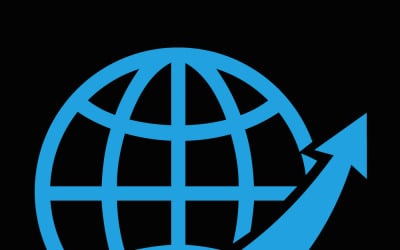 A modern icon illustrating global business growth and international expansion