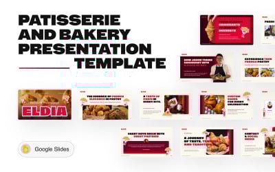 Eldia – Google Slides-Präsentationsvorlage für Konditorei und Bäckerei