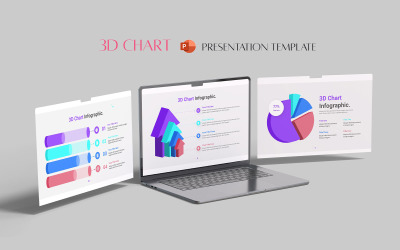 Plantilla de PowerPoint de gráfico 3D