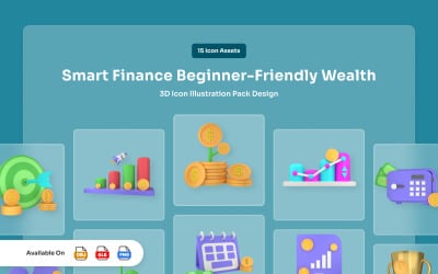 Beginner Friendly Wealth 3D Icons