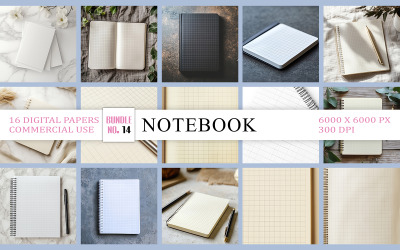 Clean Grid Paper Notebook | Minimal Stationery Background | Modern Journal Page Background