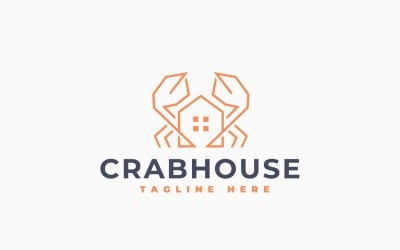 Crab House Logo Template Design