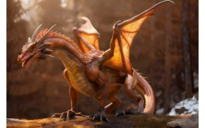 Dragons Fantasy Artificial Intelligence Image 2 (Ai Illustration Image + Vector Line Art)