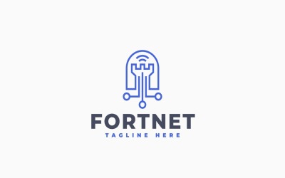 Fort System Logo Minimalistisches Vorlagendesign
