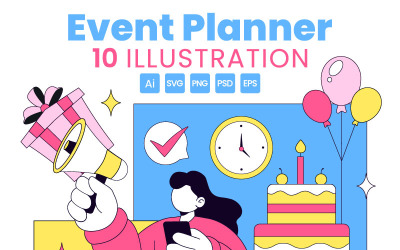 10 Event Planner Illustration