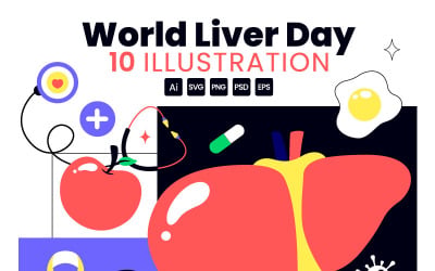 10 illustrationer för Världsleverdagen