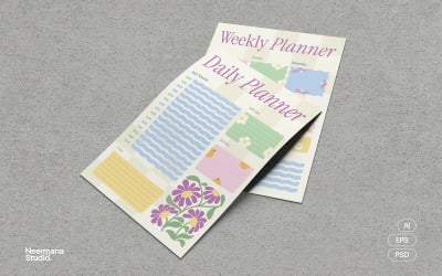 Pastel Cute Daily Weekly Planner