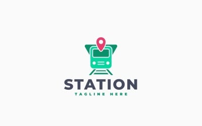 Sjabloon voor een logo van een treinstation
