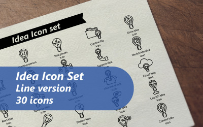 Idea Line Icon Set Template