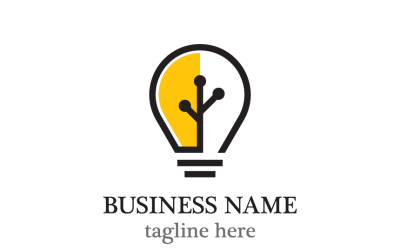 Idée et innovation de modèle de logo de lampe