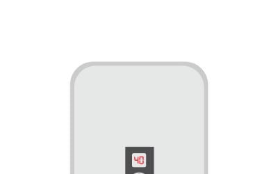 Calentador de agua eléctrico moderno sin tanque con pantalla táctil