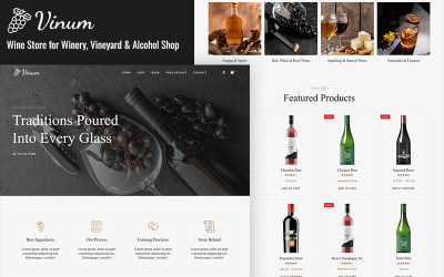 Vinum – Wine Store for Winery, Vineyard &amp;amp; Alcohol Shop WooCommerce Theme