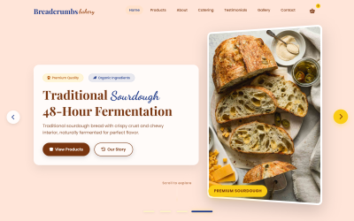 Breadcrumbs  – Artisan Bread &amp;amp; Pastry Website Template