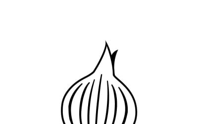 Ilustración gráfica vectorial de silueta de cebolla clásica