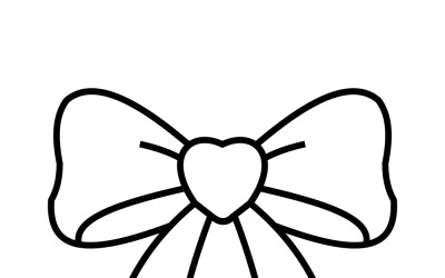 Delicate Ribbon Bow With Heart Center – Cute Gift Decoration for Celebrations and Love