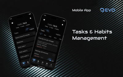 EVO – Mobile Tasks and Habits Management App UI Template