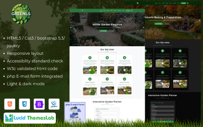 GreenLs – HTML šablona pro profesionální krajinářské a zahradnické služby