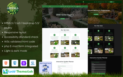 GreenLs – Professionele landschaps- en tuinonderhoudsdiensten HTML-sjabloon