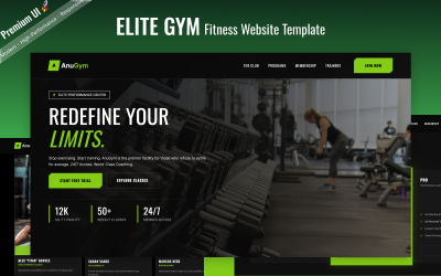 HTML-Website-Vorlage für Elite-Fitnessstudios und -Anbieter – AnuGym