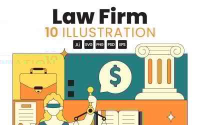 10 Law Firm Services Illustration