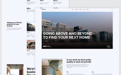 Modèle HTML de page d&amp;#39;accueil immobilière