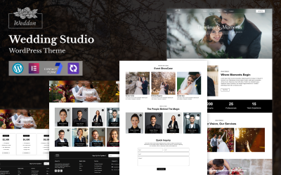 Weddon - Весільна студія WordPress Elementor тема